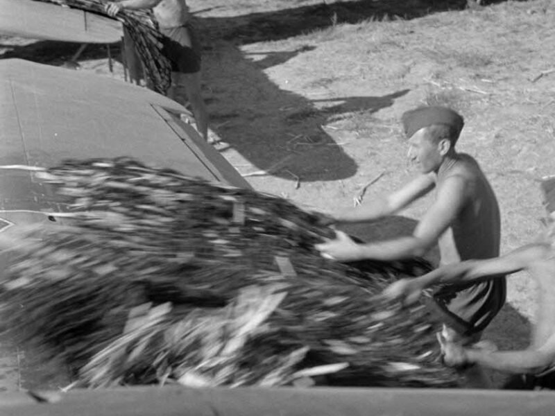 Avioane de vânătoare IAR 80 ale Grupului 9 înainte de o misiune, 1942