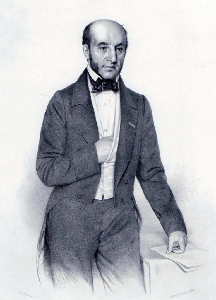 Petrache Poenaru, litografie de Constantin Lecca