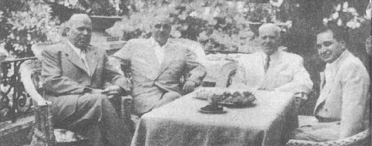 Patru conducători comuniști români fotografiați în 1957